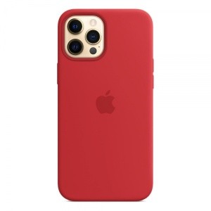 Чехол Apple MagSafe для iPhone 12/12 Pro, cиликон, красный RED