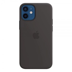 Чехол Apple MagSafe для iPhone 12 mini, силикон, чёрный