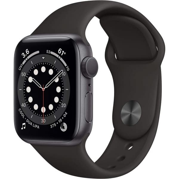 Apple Watch Series 6, 40 мм, корпус из алюминия цвета "Серый космос", спортивный ремешок