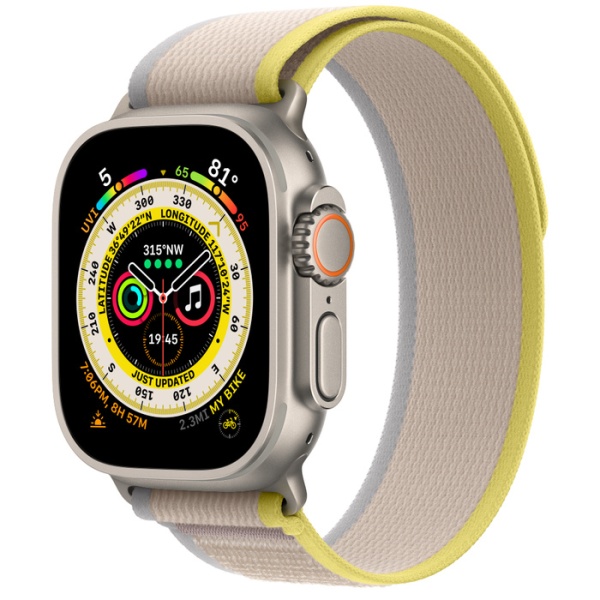 Apple Watch Ultra Titanium Case Yellow/Beige Trail Loop (желтые/бежевые)