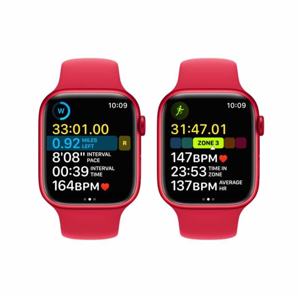 d0518c2074aae7fda9a692f137471f63 Apple Watch Series 8 45mm Red Aluminum Case with Sport Band, Red