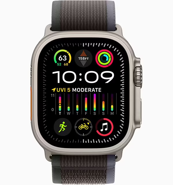Apple Watch Ultra 2 GPS + Cellular 49mm (корпус — титан, ремешок Trail Loop синий, IP6X)