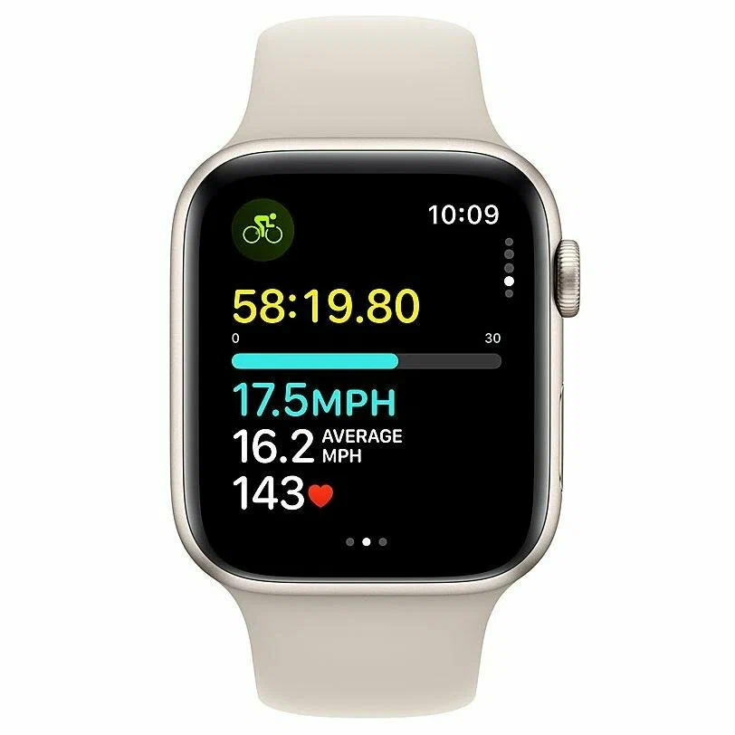Умные часы Apple Watch SE 2 2023 GPS 40mm Starlight Aluminium Case with Starlight Sport Band (MR9U3)
