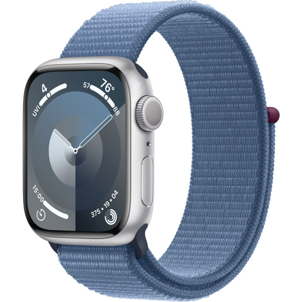 Смарт-часы Apple Watch Series 9 41mm Silver Aluminum Case with Winter Blue Sport Loop