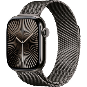 Apple Watch Series 10 42mm Slate Titanium Case with Milanese Loop, Slate