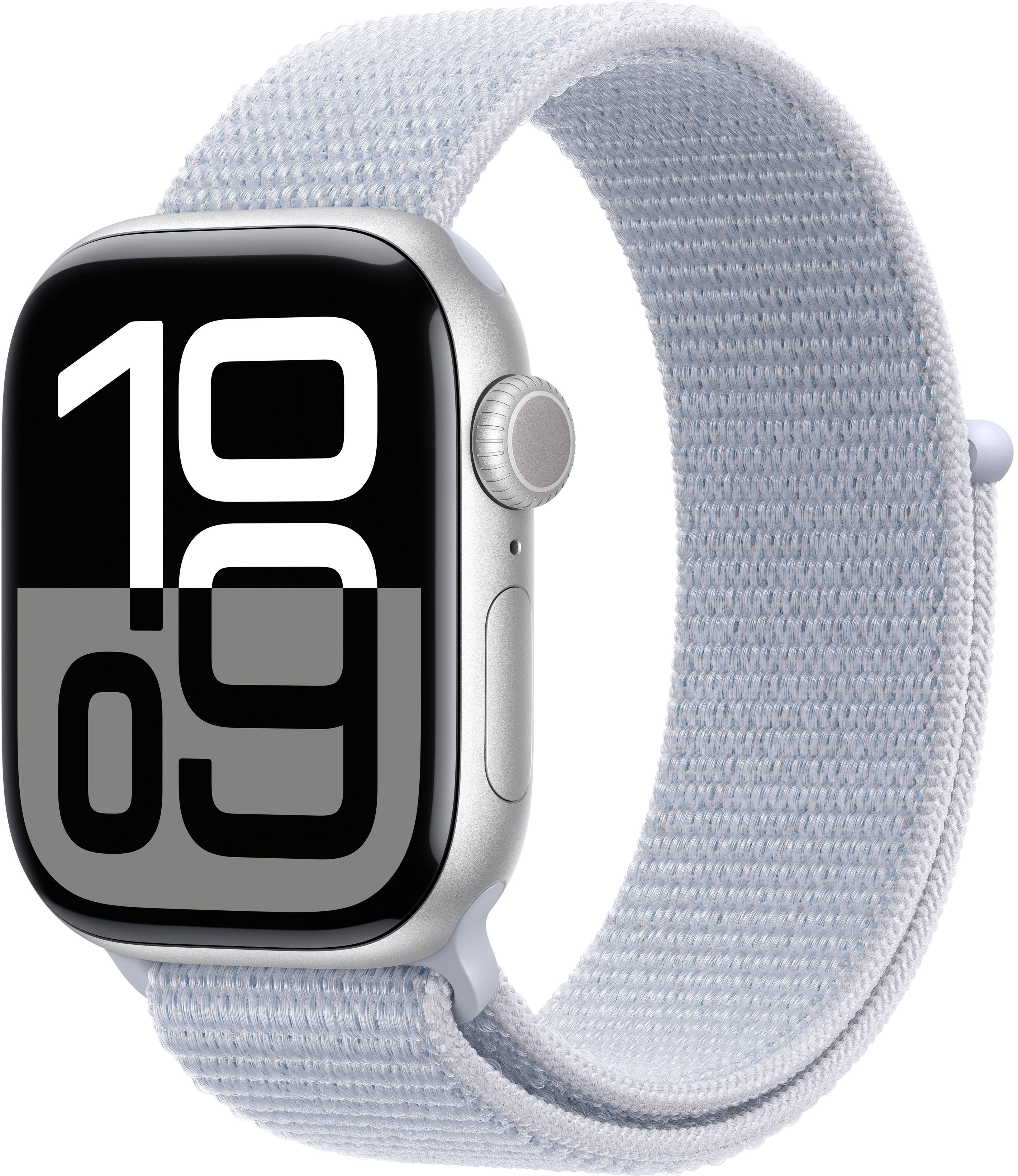 Apple Watch Series 10 42mm Silver Aluminum Case with Sport Loop Blue Cloud