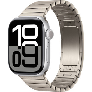 Apple Watch Series 10 42mm Silver Aluminum Case with Link Bracelet, Natural