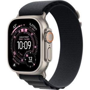 Apple Watch Ultra 3 (2025) 49mm Natural Titanium Case with Black Alpine Loop Large
