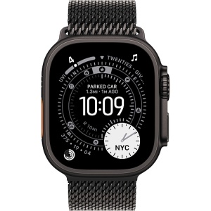 Apple Watch Ultra 3 (2025) 49mm Black Titanium Case with Black Titanium Milanese Loop Small