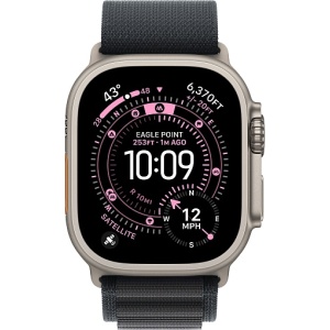 Apple Watch Ultra 3 (2025) 49mm Natural Titanium Case with Black Alpine Loop Small