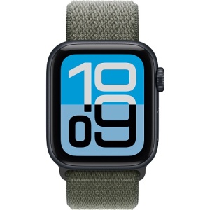 Umnye chasy Apple Watch SE 3 40mm (2025) Midnight Aluminum Case with Sport Loop Forest