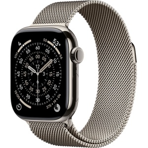 Apple Watch Series 11 42mm Natural Titanium Case with Milanese Loop Natural