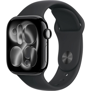 Apple Watch Series 11 46mm Jet Black Aluminum Case with Sport Band Black