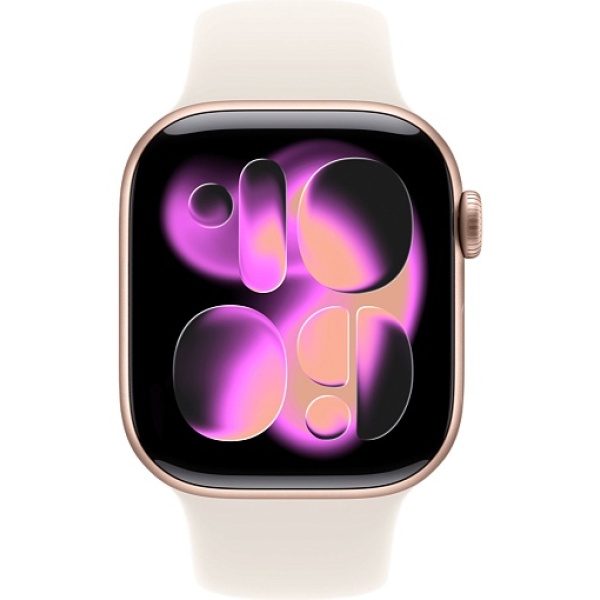Apple Watch Series 11 42mm Rose Gold Aluminum Case with Sport Starlight Apple Watch Series 11 42mm Rose Gold Aluminum Case with Sport Starlight