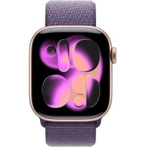 Apple Watch Series 11 42mm Rose Gold Aluminum Case with Sport Loop Purple Fog