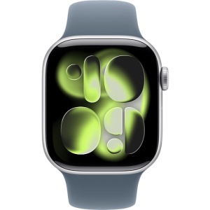 Apple Watch Series 11 42mm Silver Aluminum Case with Sport Band Anchor Blue