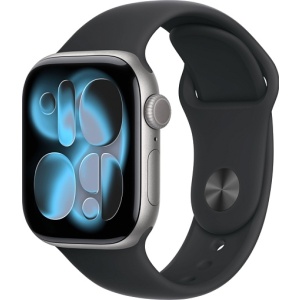 Apple Watch Series 11 42mm Space Gray Aluminum Case with Sport Band Black