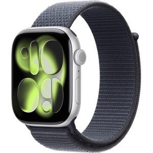 Apple Watch Series 11 42mm Silver Aluminum Case with Sport Loop Anchor Blue