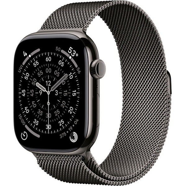 Apple Watch Series 11 46mm Slate Titanium Case with Milanese Loop Slate