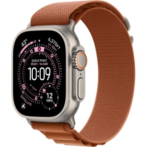Apple Watch Ultra 3 (2025) 49mm Natural Titanium Case with Terra Cotta Alpine Loop Medium