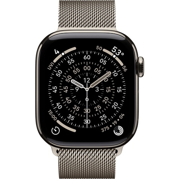 Apple Watch Series 11 42mm Natural Titanium Case with Milanese Loop Natural Apple Watch Series 11 42mm Natural Titanium Case with Milanese Loop Natural