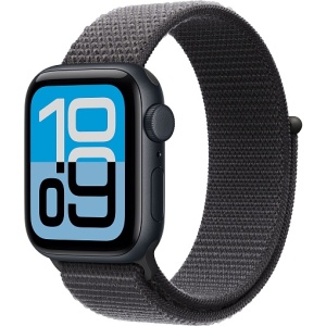 Apple Watch SE 3 40mm (2025) Midnight Aluminum Case with Sport Loop Dark Gray