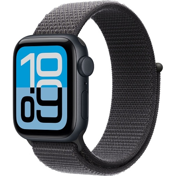 Umnye chasy Apple Watch SE 3 40mm (2025) Midnight Aluminum Case with Sport Loop Dark Gray