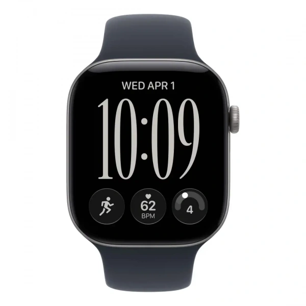 Apple Watch Series 12 GPS 46 мм Space Gray / Blue Sport Band — общий вид