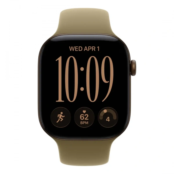 Apple Watch Series 12 GPS 42 мм Dark Bronze / Olive Sport Band — ракурс