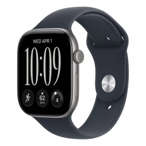 Apple Watch Series 12 GPS 42 мм Space Gray / Blue Sport Band — ракурс