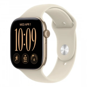 Apple Watch Series 12 GPS 46 мм Light Gold / Sand Sport Band — ракурс