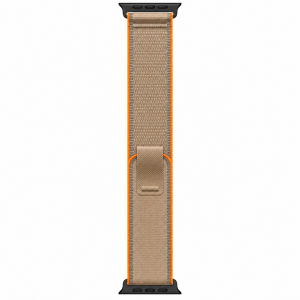 Apple Watch Ultra 4 49 мм Black Titanium — крупный план ремешка Sand Trail Loop