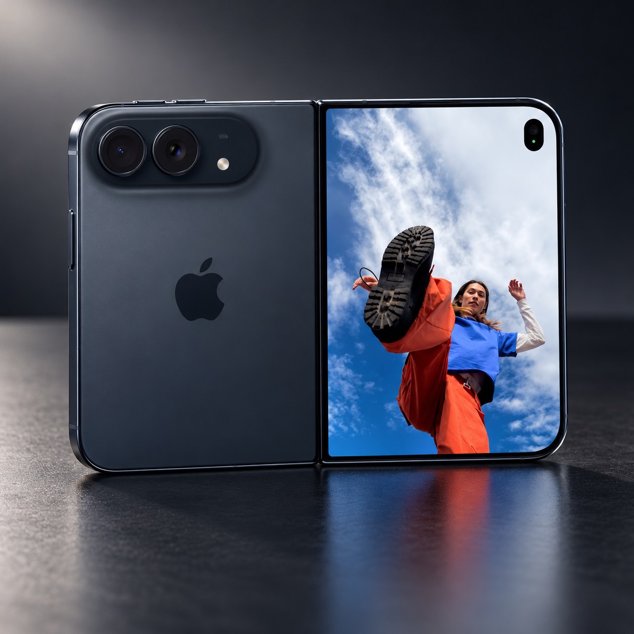 Apple iPhone Duo Night Sky — оригинальное фото на студийном фоне
