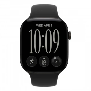 Apple Watch Series 12 42 мм Black с Black Sport Band — общий вид спереди