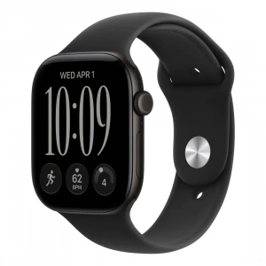 Apple Watch Series 12 42 мм Black с Black Sport Band — ракурс три четверти