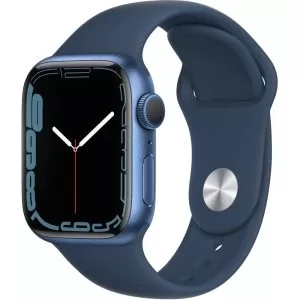 Apple Watch Series 7, 41 мм, синего цвета, спортивный ремешок Apple Watch Series 7, 41 мм, синего цвета, спортивный ремешок