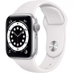 Apple Watch Series 6, 40 мм, серебристого цвета, спортивный ремешок — купить в Санкт-Петербурге
