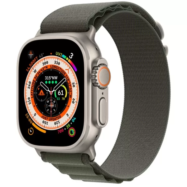 b4420a3f37f381707fe3fc0c4f0e05a4 Apple Watch Ultra Titanium Case Starlight Alpine Loop (зелёные)