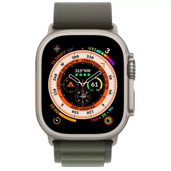ba0974723c974d587ab754012df473dc Apple Watch Ultra Titanium Case Starlight Alpine Loop (зелёные)