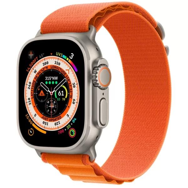 d36f4db357a7ee9f21aa99a6de0a5450 Apple Watch Ultra Titanium Case Orange Alpine Loop (оранжевые)