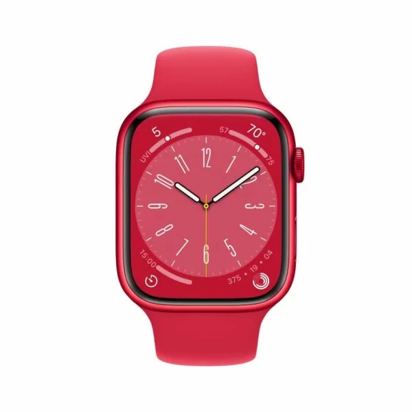 23facd7a69453b47904aeac6d0c228c7 Apple Watch Series 8 45mm Red Aluminum Case with Sport Band, Red
