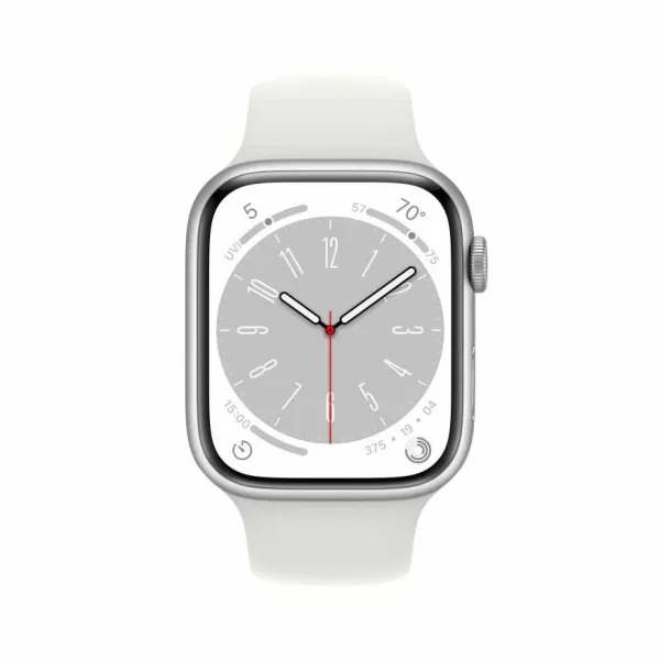 96b244a73065296efd7ea3580c614eb1 Apple Watch Series 8 45mm Silver Aluminum Case with Sport Band, White
