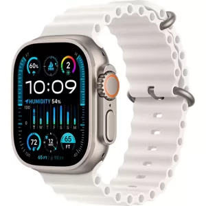 Apple Watch Ultra 2 GPS + Cellular 49mm (корпус - титан, ремешок Ocean Band белый, IP6X) — купить в Санкт-Петербурге
