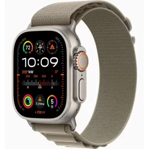 Apple Watch Ultra 2 GPS + Cellular 49mm (корпус - титан, ремешок Alpine Loop оливковый, IP6X) — купить в Санкт-Петербурге