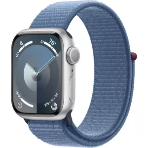 Apple Watch Series 9 45mm Silver Aluminum Case with Silver Blue Sport Loop — купить в Санкт-Петербурге
