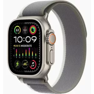 Apple Watch Ultra 2 GPS + Cellular 49mm (корпус - титан, ремешок Trail Loop зеленый-серый, IP6X) — купить в Санкт-Петербурге