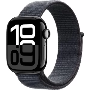 Apple Watch Series 10 42mm Jet Black Aluminum Case with Sport Loop, Ink — купить в Санкт-Петербурге