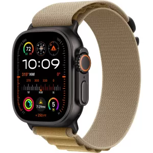 Apple Watch Ultra 2 (2024) 49mm Black Titanium Case with Tan Alpine Loop Small Apple Watch Ultra 2 (2024) 49mm Black Titanium Case with Tan Alpine Loop Small
