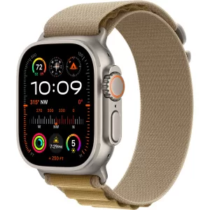 Apple Watch Ultra 2 (2024) 49mm Natural Titanium Case with Tan Alpine Loop Large