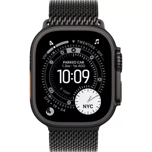 Apple Watch Ultra 3 (2025) 49mm Black Titanium Case with Black Titanium Milanese Loop Small